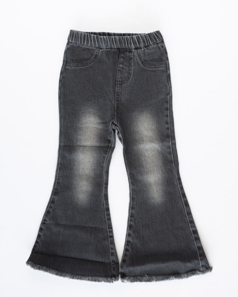 Averi Denim Bell Bottoms - Black Wash – Avenue Qute